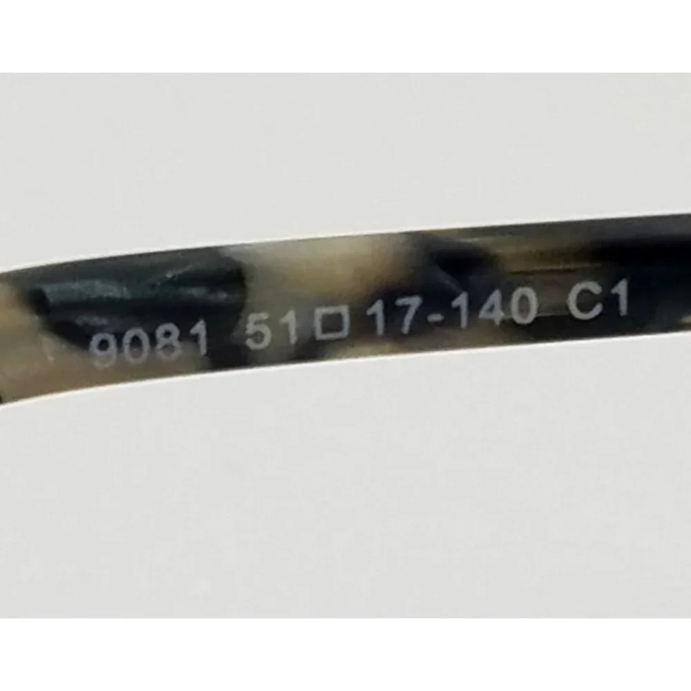 Black Metal Eyeglass Frames With Tortoise Temple Tips 51/17-141 C1